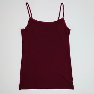 3 Ann Taylor XS Camis - Black, Cranberry, Teal